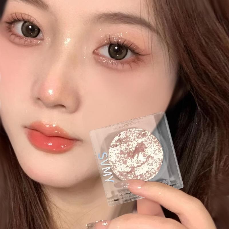 Girls student national trend SVMY pearlescent glitter sequin earth color eye shadow palette makeup affordable manufacturer wholesale and delivery