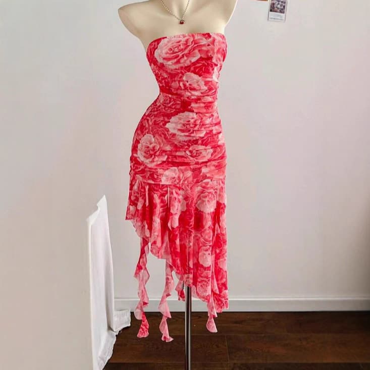 New Spring/Summer Cross-border Exclusive for US Amazon Ins Fashion Printed Sleeveless Dress
