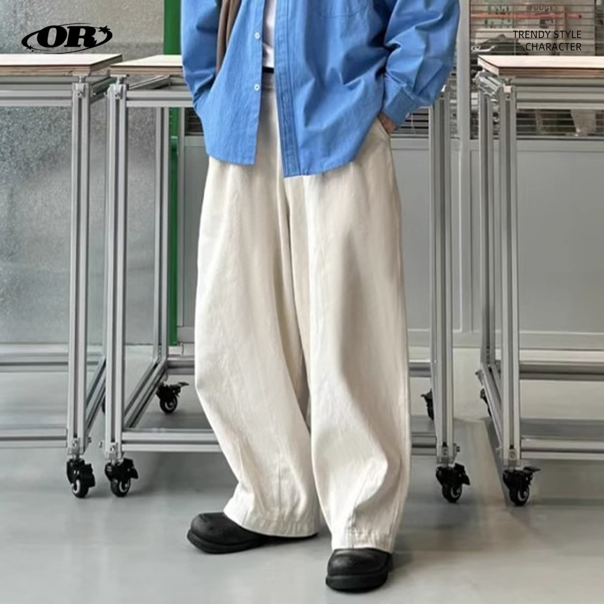 Oreeta Wide Leg Jeans Men Women Straight Casual Long Trousers Vintage Japanese Style Basic Cotton Unisex Youth Fashion