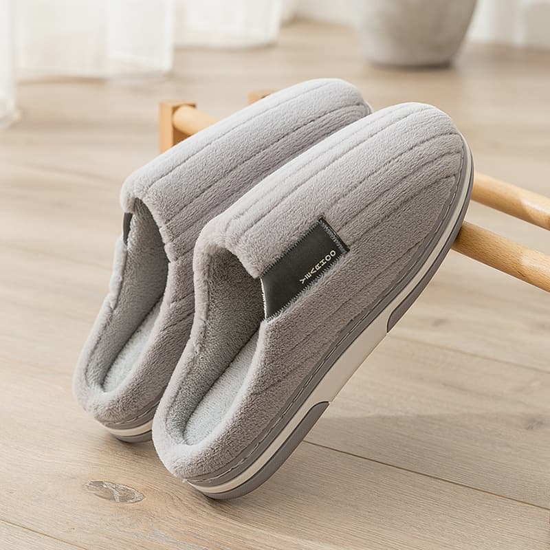 Cotton slippers men's indoor home autumn and winter warm wear non-slip winter 47 plus size 46 Mao Mao slippers men's