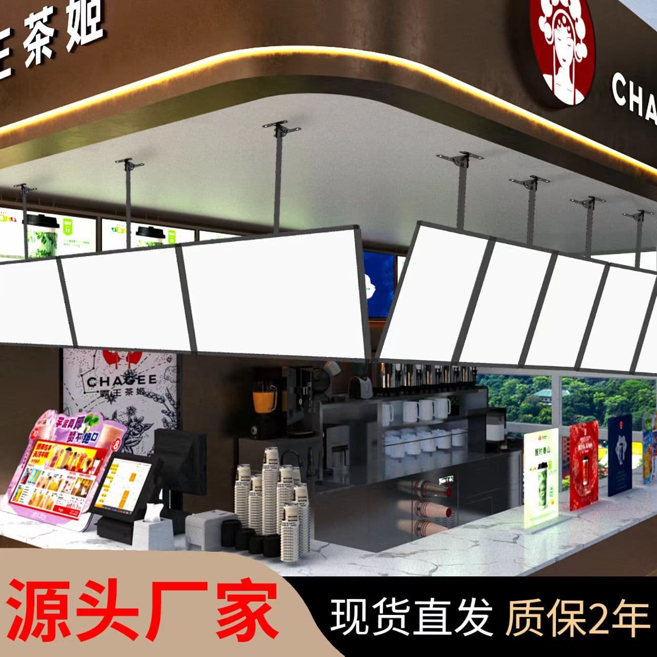 Light box billboard wall-mounted menu display ordering menu price list milk tea shop dishes led light wall-mounted