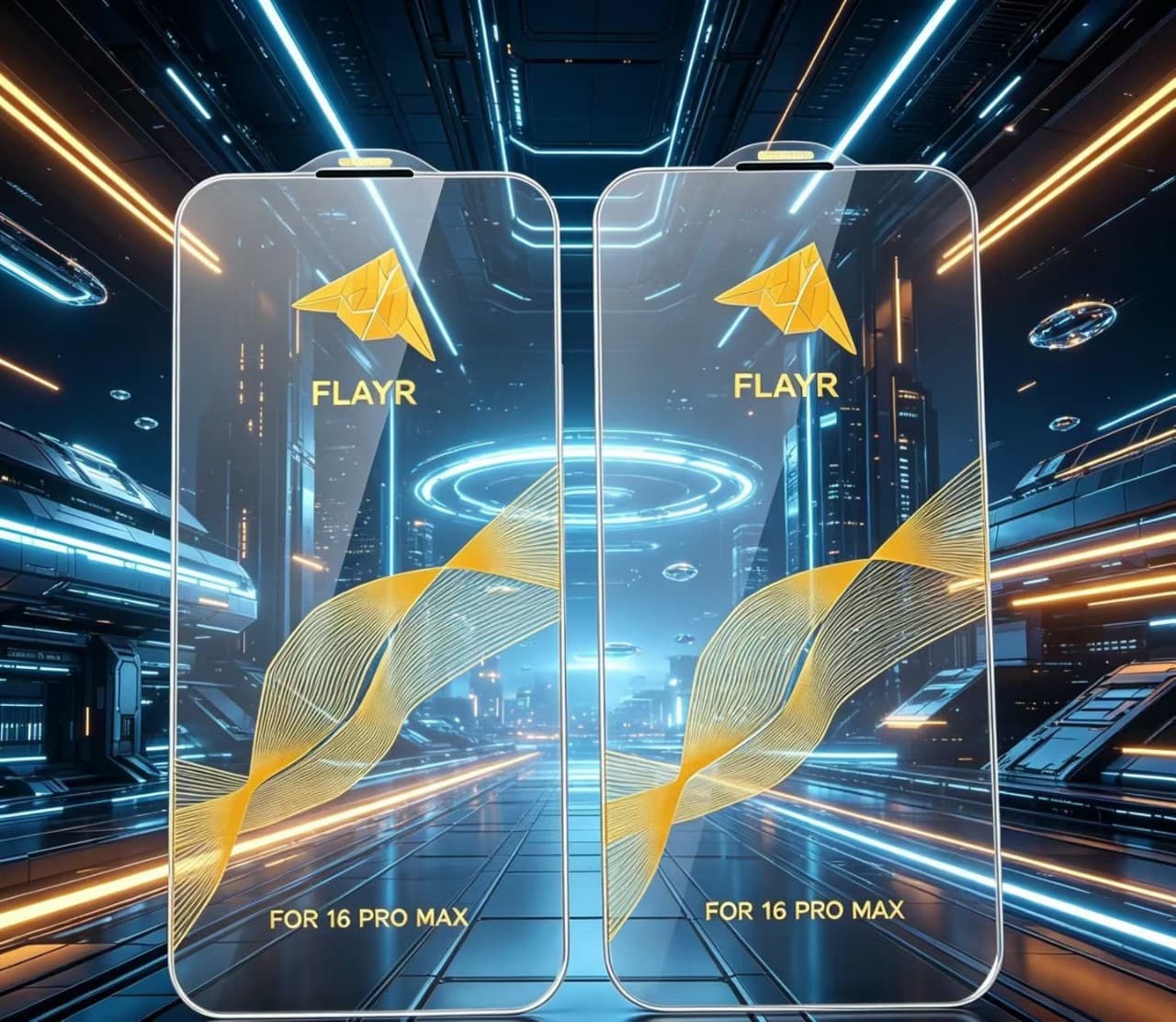 FLAYR Full Cover Tempered Glass for iPhone 16 Pro Max, Full-Screen HD Tempered Film