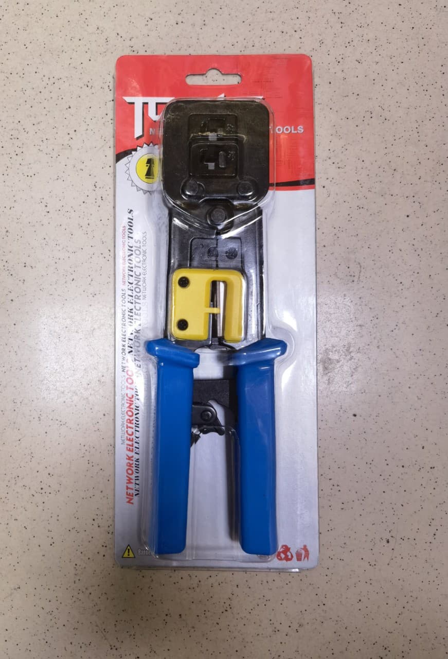 6P8P Pass-Through Network Cable Pliers, RJ45 Pass-Through Crimping Tool, Cat5e/Cat6 Pass-Through Crimping Pliers