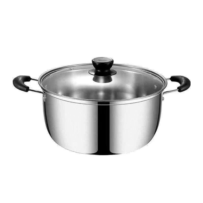 Stainless Steel Stock Pot with Steamer Basket, Multi-Function Cookware for Noodles, Porridge, and Soups, Kitchen Gift