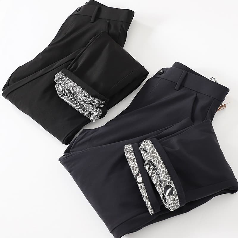 Winter new cold-resistant 90% goose down men's outerwear business casual warm thick business lucky waist waterproof down pants.