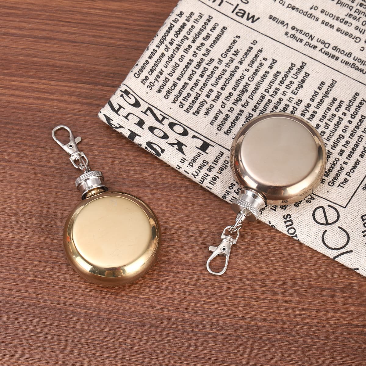 Cross-border high-end gift travel mini wine flask, stainless steel round portable women's wine flask, thickened mini wine flask