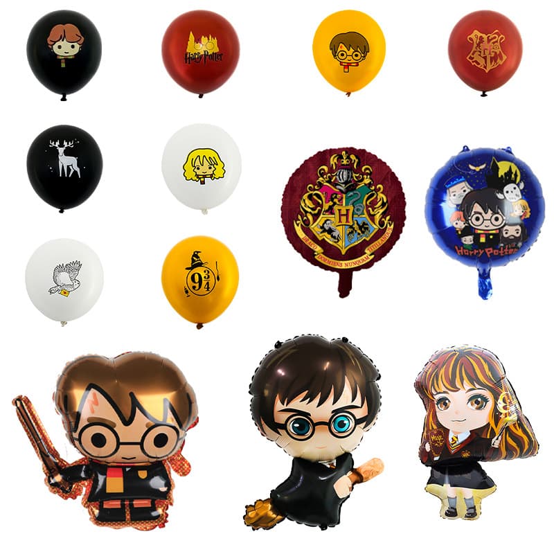 Harry Potter Shaped Balloon Set Birthday Party Decorated with Aluminum Foil Balloons