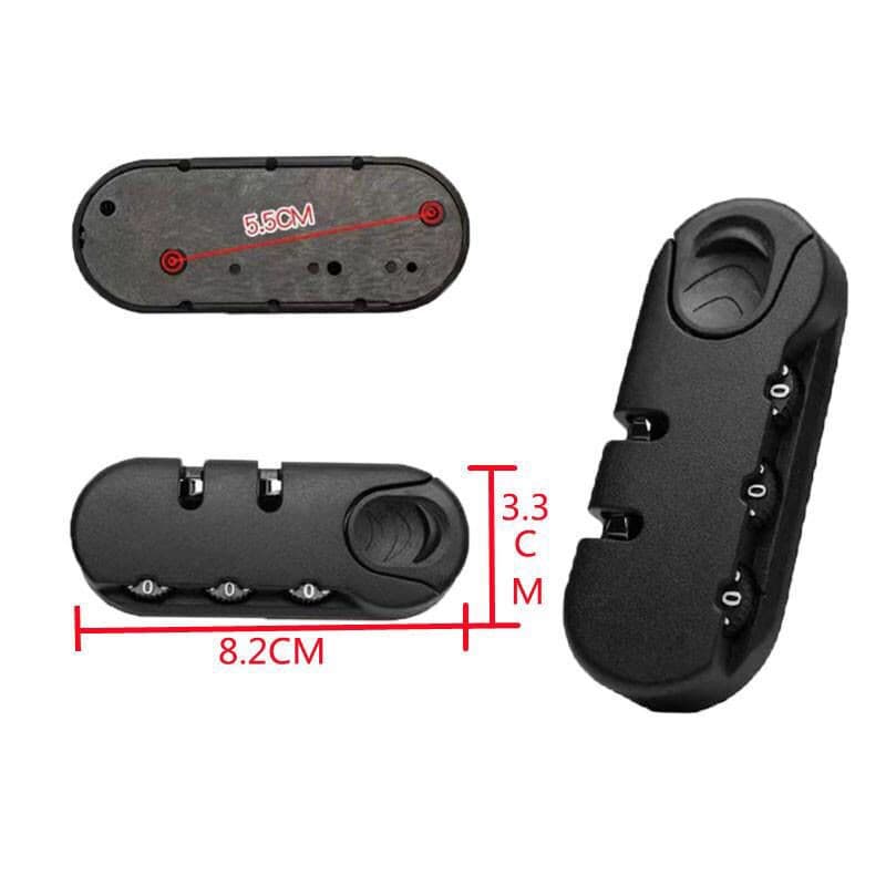 Factory In-Stock Plastic Combination Lock, Luggage Fixed Lock, Trolley Case Lock, Plastic Core Aluminum Core Combination Lock