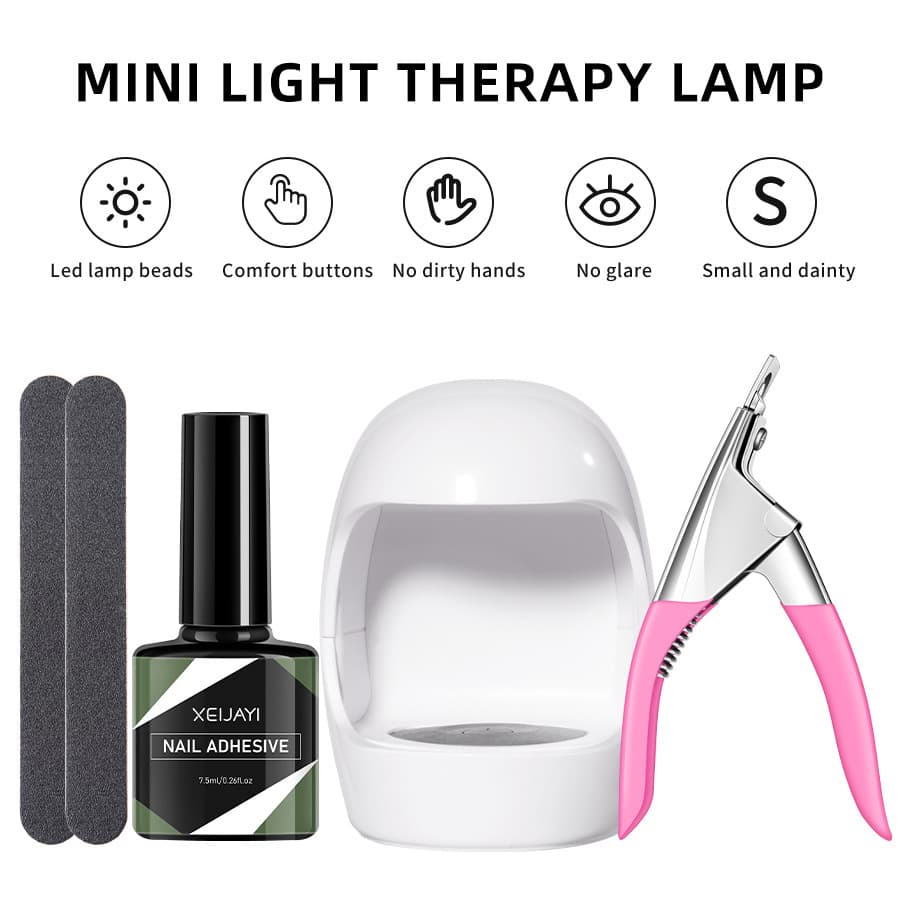 Nail Art Tool Kit Four Pieces Egg Light Nail File Sanding Strip Nail Clipper Adhesive for False Nails Polish Removal Tool