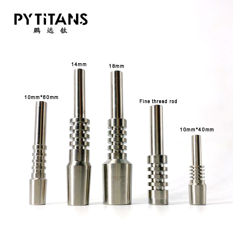Titanium cigarette nail titanium nail cigarette holder nectar titanium smoking set 10mm 14mm 18mm threaded pipe accessories PYTITANS