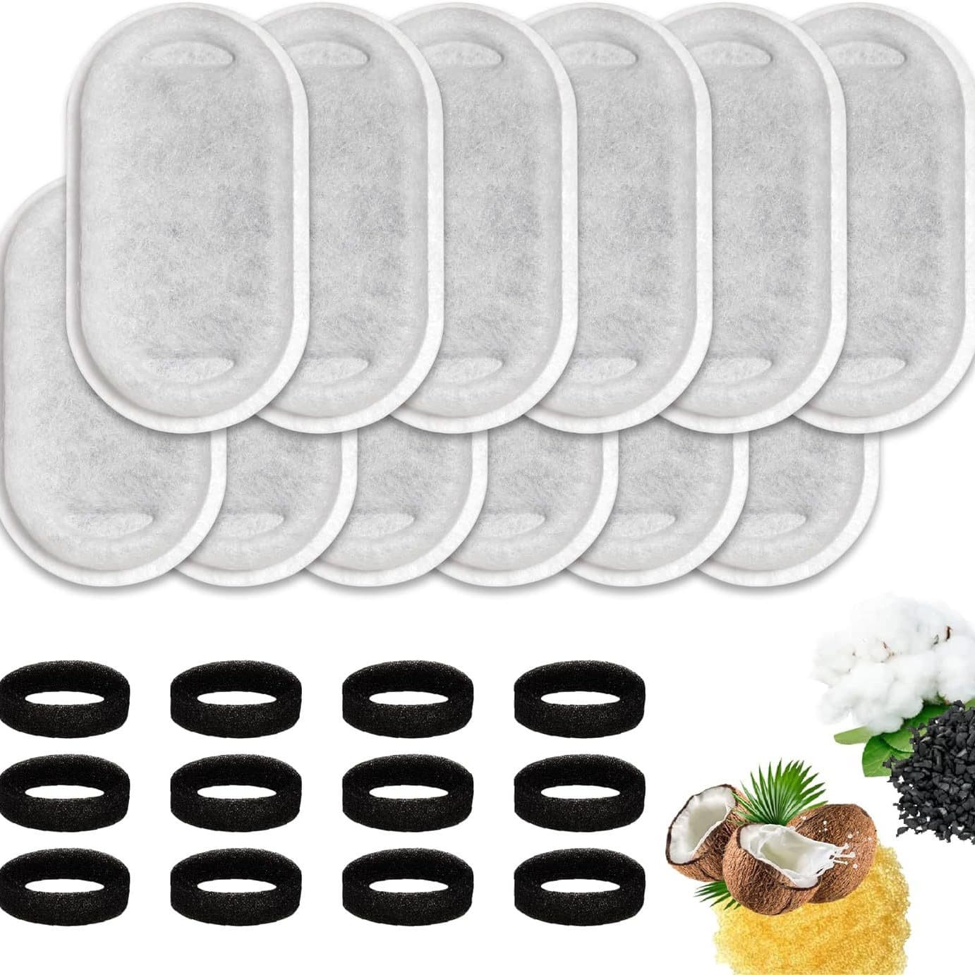 Amazon Hot Selling Pet Water Fountain Filter Cartridge Pet Filter Cotton Activated Carbon Filter Chip Cat Dog Supplies