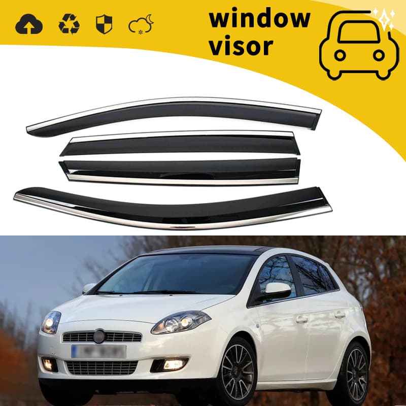 Suitable for 11 models of Fiat Bravo door rain shield, window rain brow shield, modified decoration