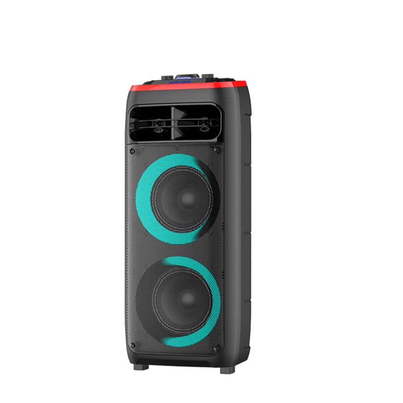 Dual 6.5-inch 60W portable Bluetooth home audio outdoor KTV karaoke singing square dance RGB party speakers