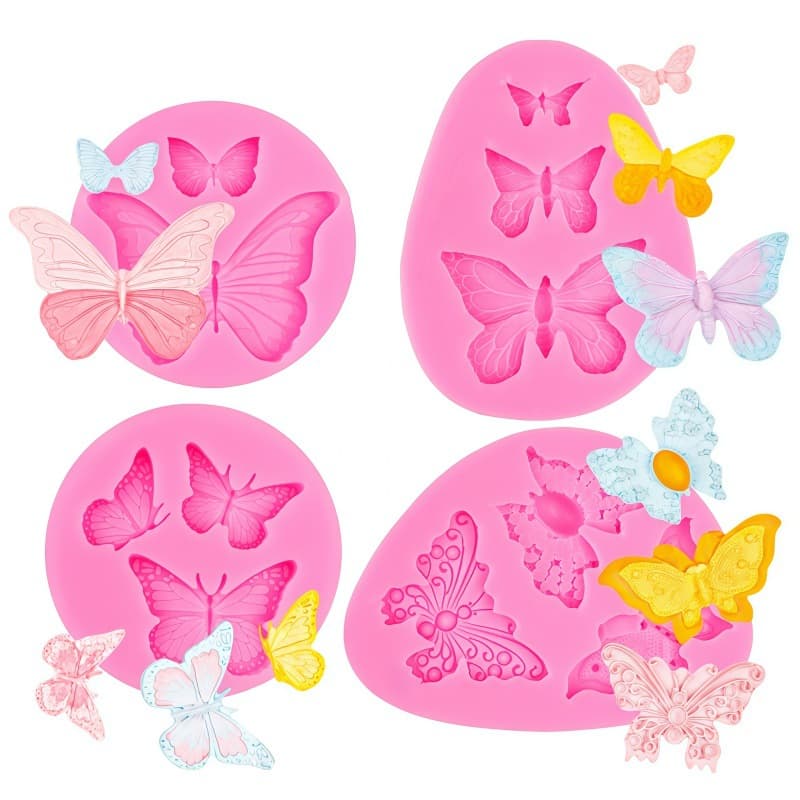 Butterfly-Shaped Silicone Mold Chocolate Baking Tool Aromatherapy Candle Plaster Handmade Soap Candle Decoration Mold