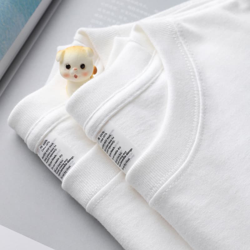 Heavyweight 250g Xinjiang Long-Staple Cotton Pure Cotton Short Sleeve T-Shirt Unisex Solid Color Round Neck Drop Shoulder Undershirt