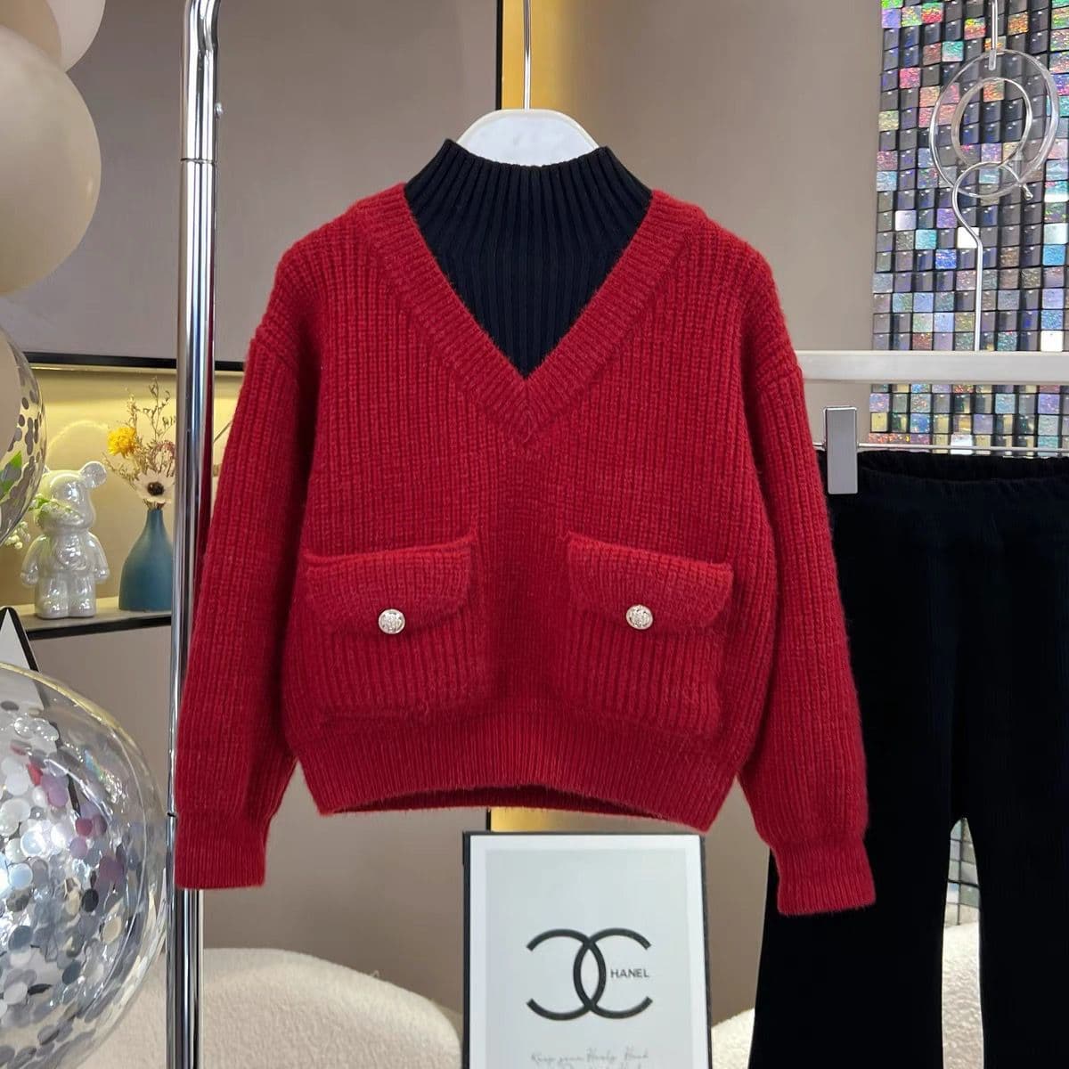 Two-Piece Korean Style Soft Sweater Set for Women, High-End Knit Top for Autumn and Winter, Complete Outfit