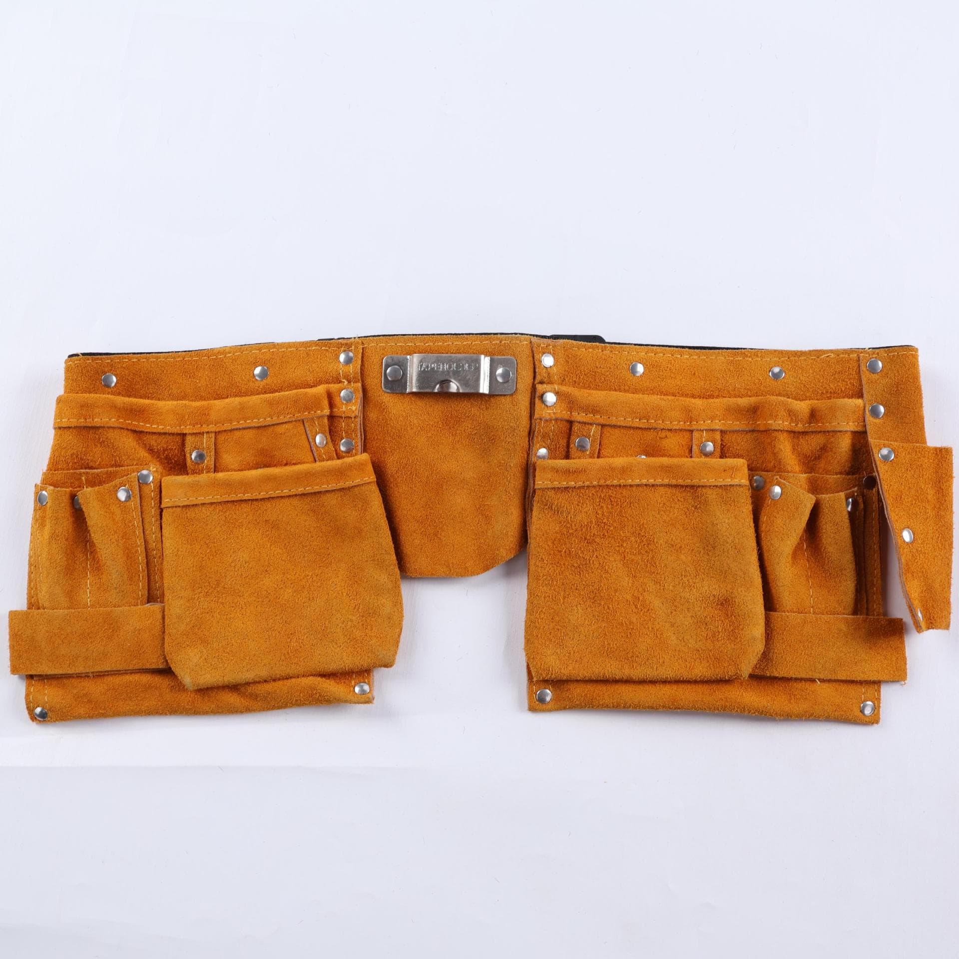 Factory Supply PL Brand Leather Tool Bag Belt Style Leather Tool Bag Welder Bag Waist Multi-layer Double Bag