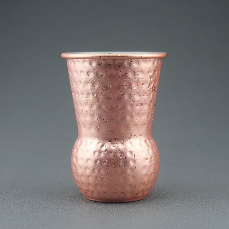 304 Stainless Steel Hammered Copper Cup Moscow Mule Cup Creative Personalized Cocktail Bar Cup Metal Wine Glass