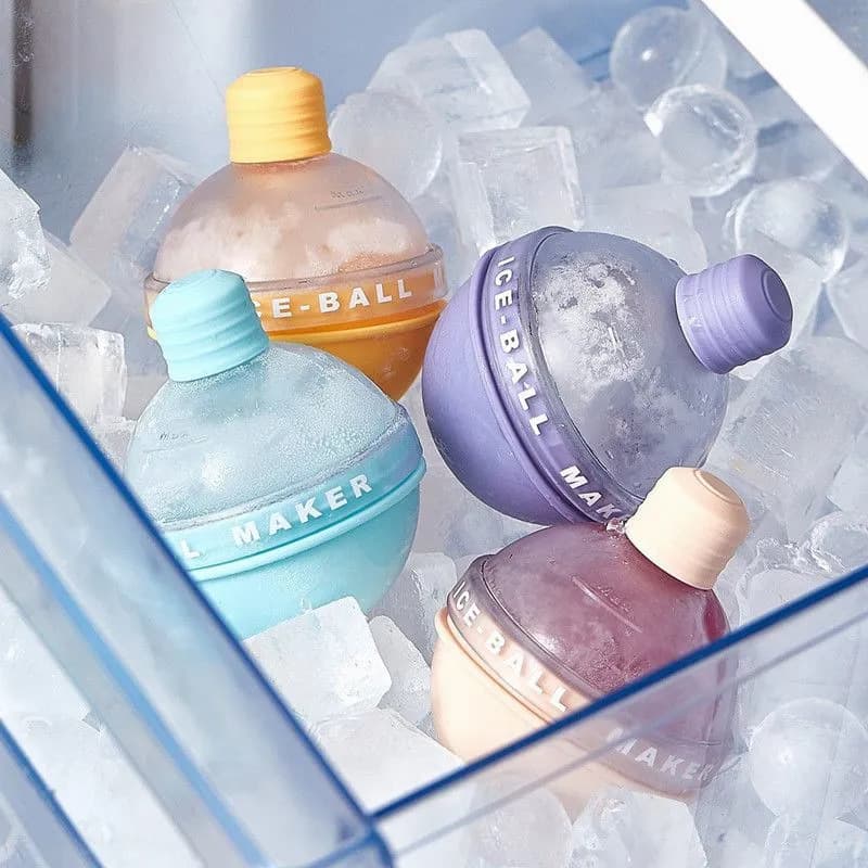 Household round whiskey ice ball mold, ice tray, food-grade silicone ice cube light bulb, ice cube making