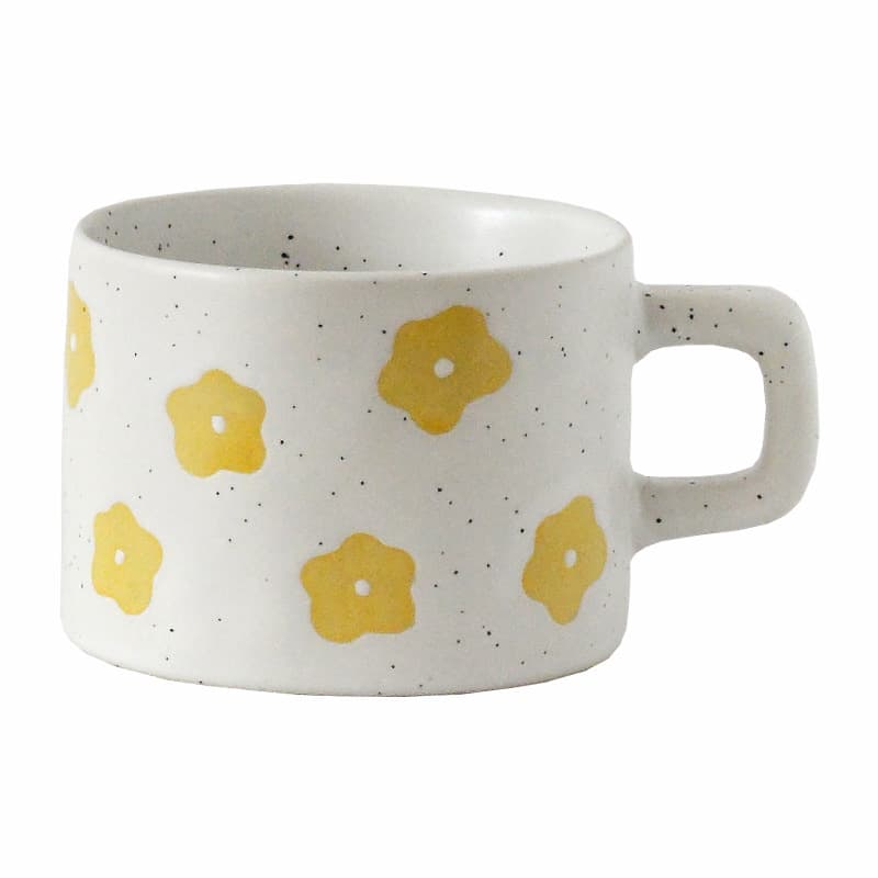 Flower Cup - Versatile Coffee Mug, Ceramic Mug for Home Office, Couple Tea Cup