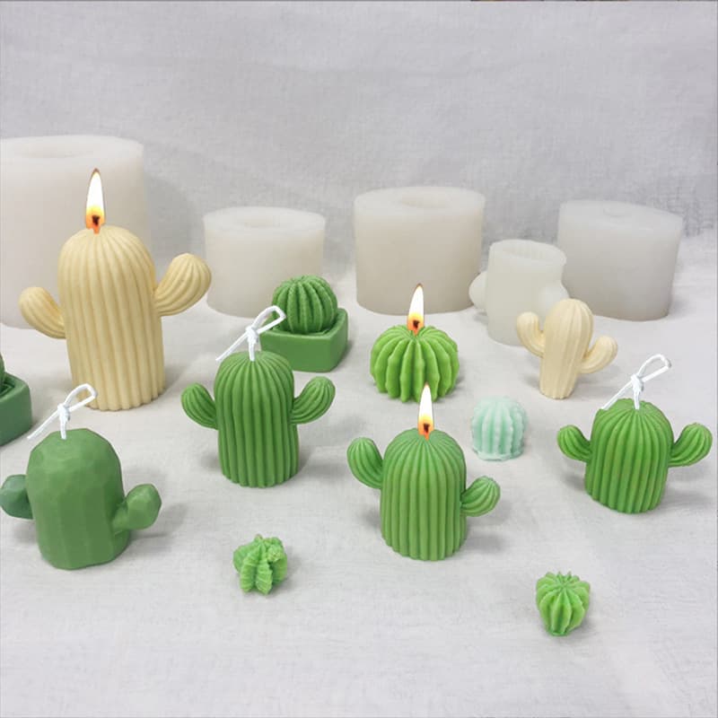 Cactus Silicone Mold DIY Cactus Scented Candle Mold Gypsum Epoxy Resin Ornament Fondant Cake Mold
