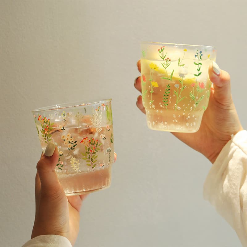 High Borosilicate Glass Cup Water Cup High Aesthetic Cup for Women Personal Drinking Tea Cup Home Office