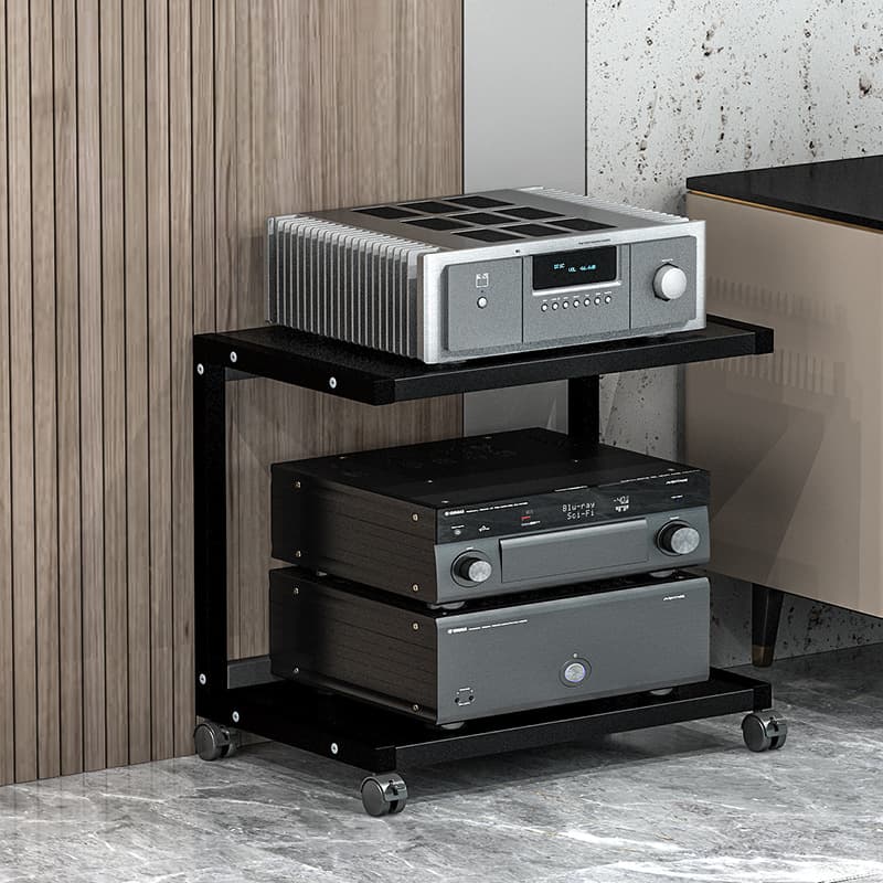 Amplifier rack, speaker cabinet, CD player, tube amplifier, HiFi equipment multi-layer movable storage stand cabinet