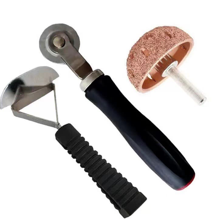 Cross-border tire repair tool set bowl-type grinding head tire pressure wheel roller 42MM grinding head plastic roller repair kit