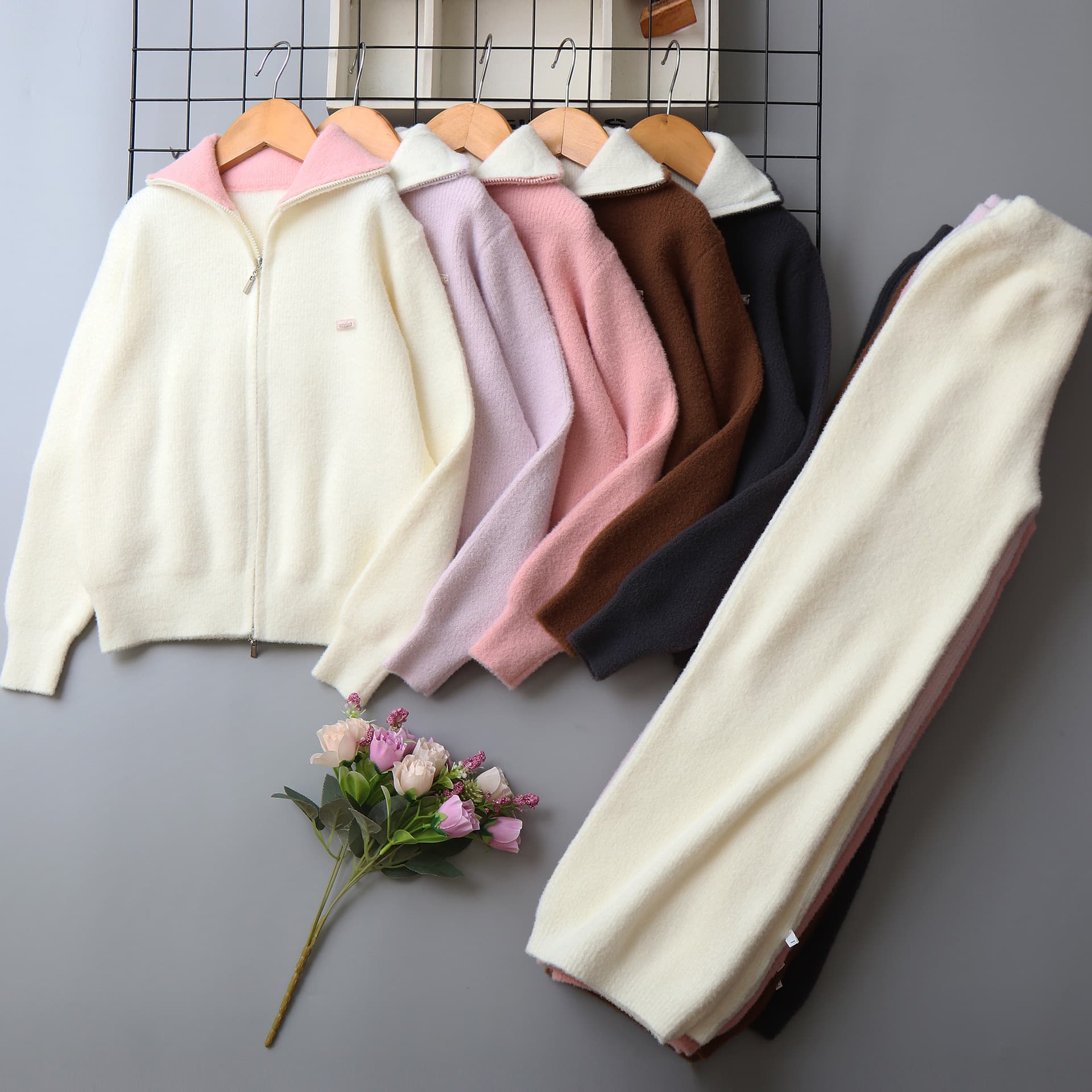 B-11 Collared Boys and Girls 2026 New Sweater and Pants Set, Girls Knitwear Two-Piece Set for Fall/Winter