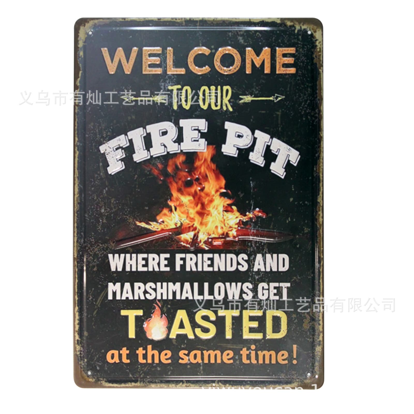 Outdoor Porch Patio Kitchen Garden Poster Retro Metal Fun Camping Tin Sign Vintage Tin Painting
