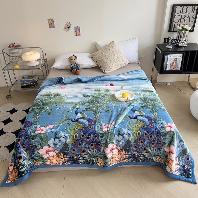 Factory direct supply thickened flannel blanket printed student blanket leisure blanket office sofa blanket nap blanket