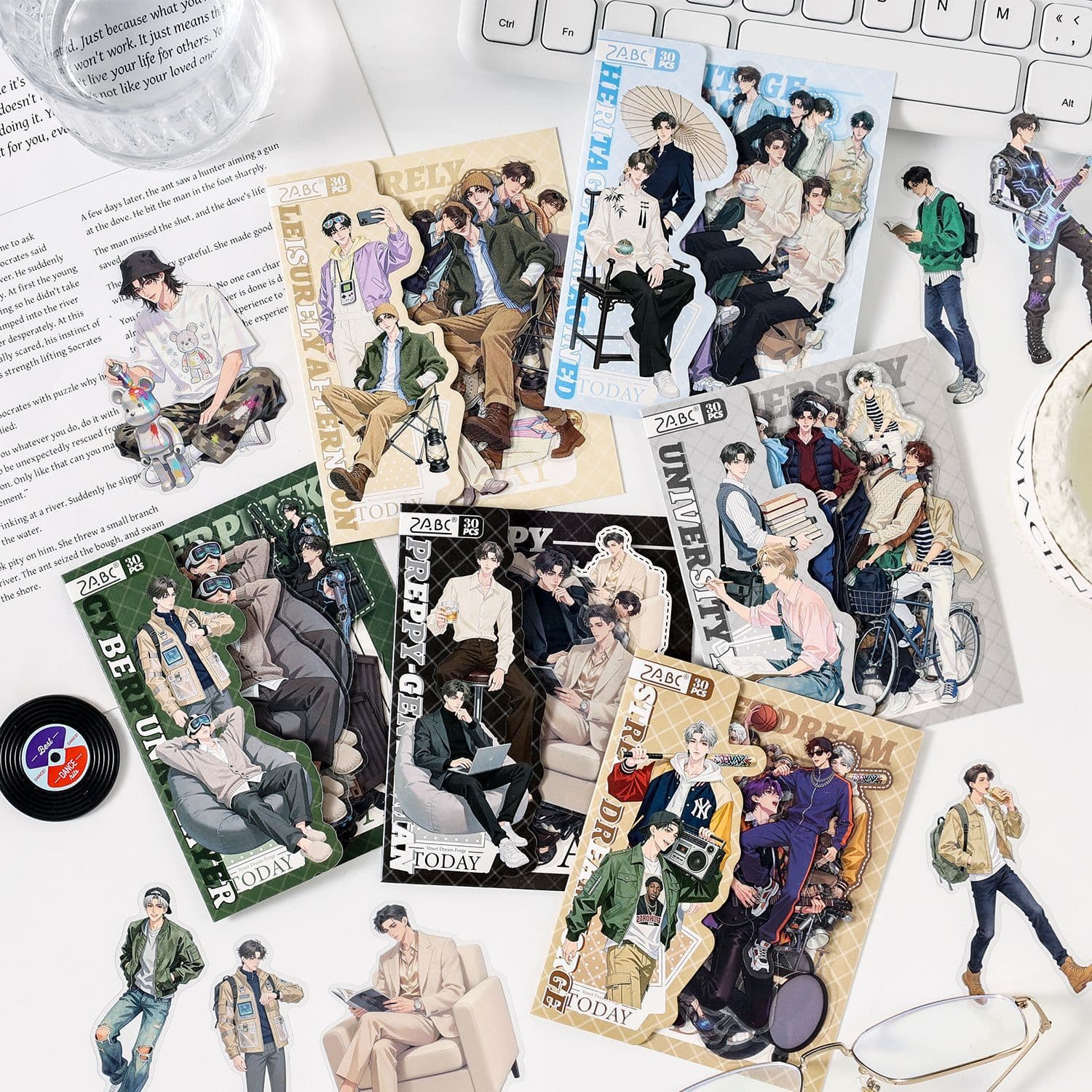 Cross-border New Arrival Vintage People Silhouette Journal Stickers Character Scrapbook DIY Creative Stickers Wholesale