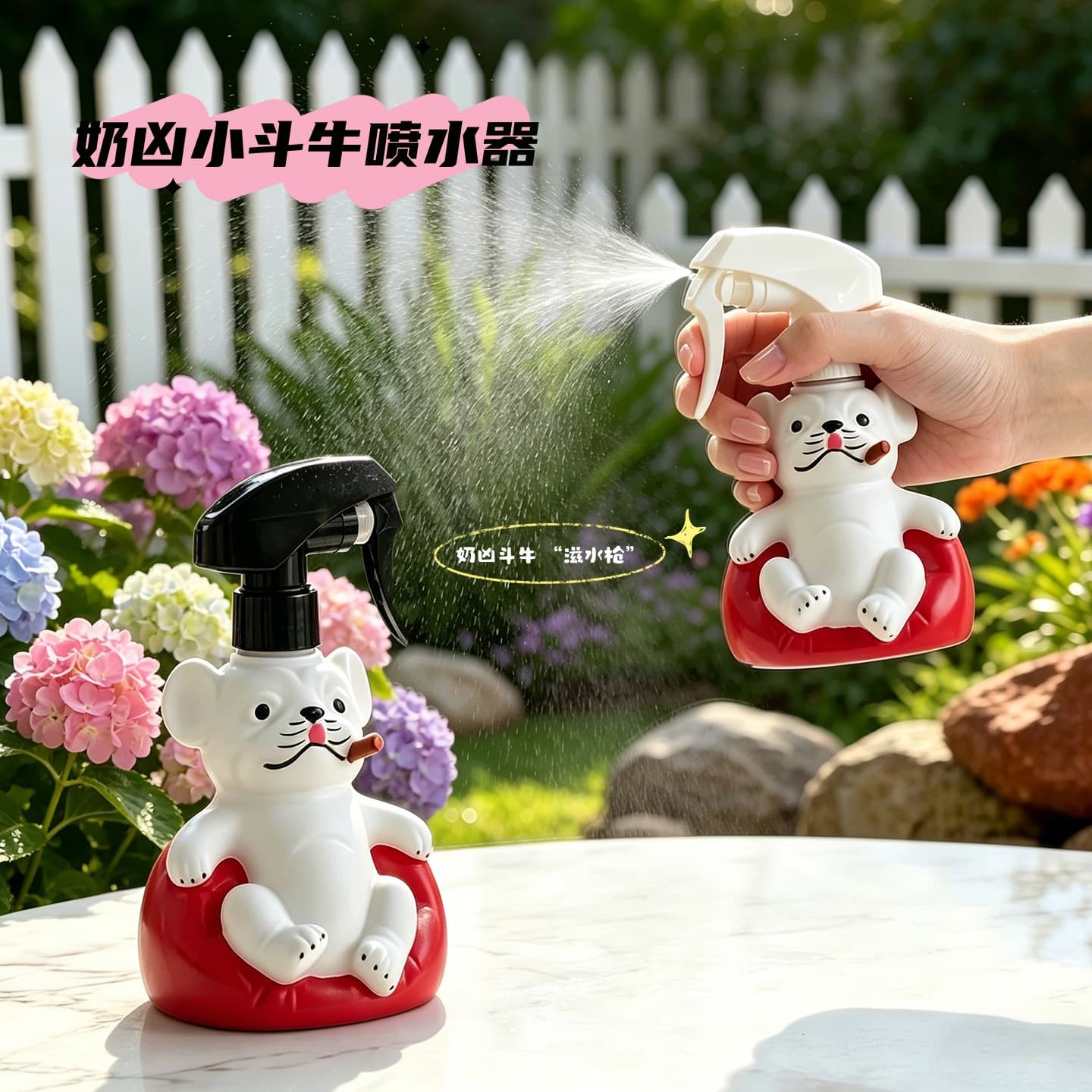 Creative Cute Dog Spray Bottle for Watering Plants, Household Refillable Mister, Pressurized Fine Mist Spray Bottle, Multi-Purpose Green Plant Mister