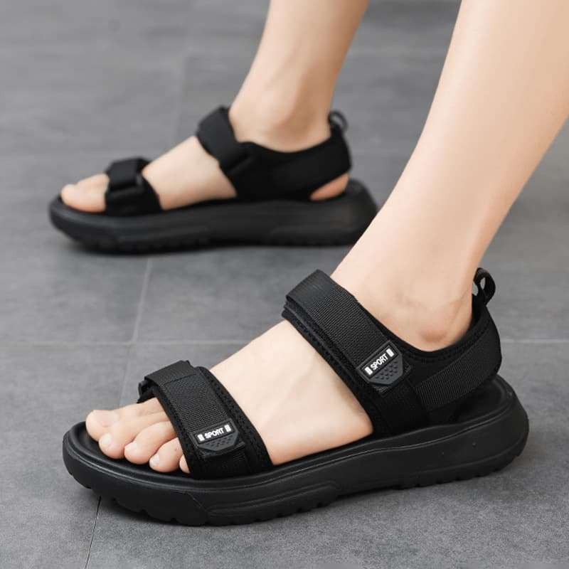 Men's Sandals Summer 2026 New Casual Outdoor Beach Shoes with Velcro, Non-Slip and Breathable