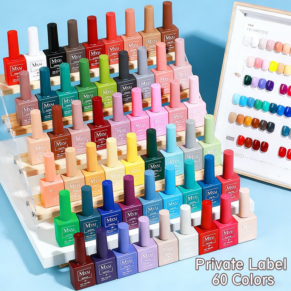 Color Square Bottle Gel Polish Wholesale 15ml Highly Pigmented Nail Gel Polish Influencer Nail Art Gel