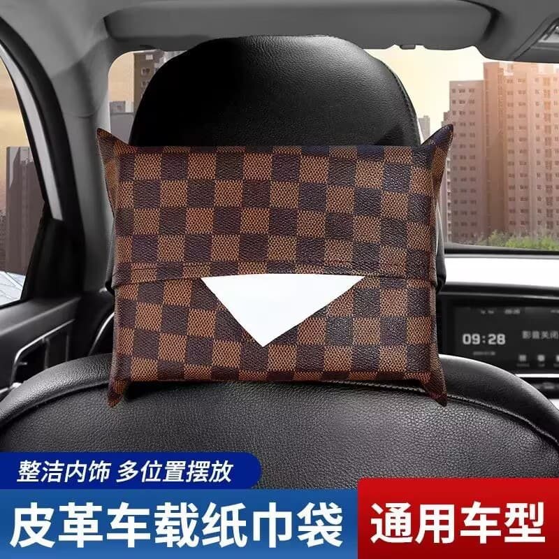 Creative Car-Use Tissue Box Handrest Box Decorative Hanging Style Paper Towel Bag Tissue Puller Made in China