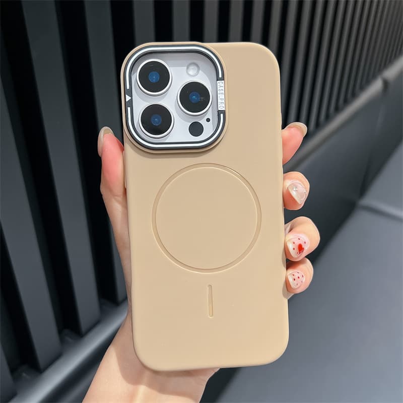 Cross-border compatible iPhone 18 liquid silicone thin-ring magnetic Apple 17 Pro Max lens bracket phone case 16