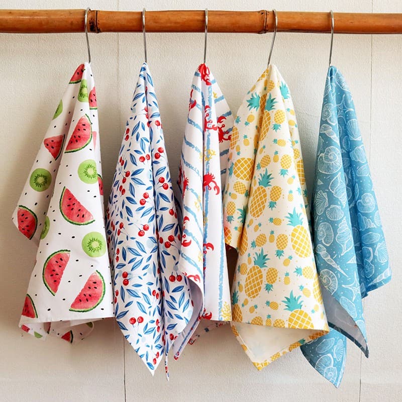 Amazon Foreign Trade Pure Cotton Fabric Printed Placemat Photo Background Cloth Kitchen Tablecloth Tea Towel Dustproof Cloth Tablecloth