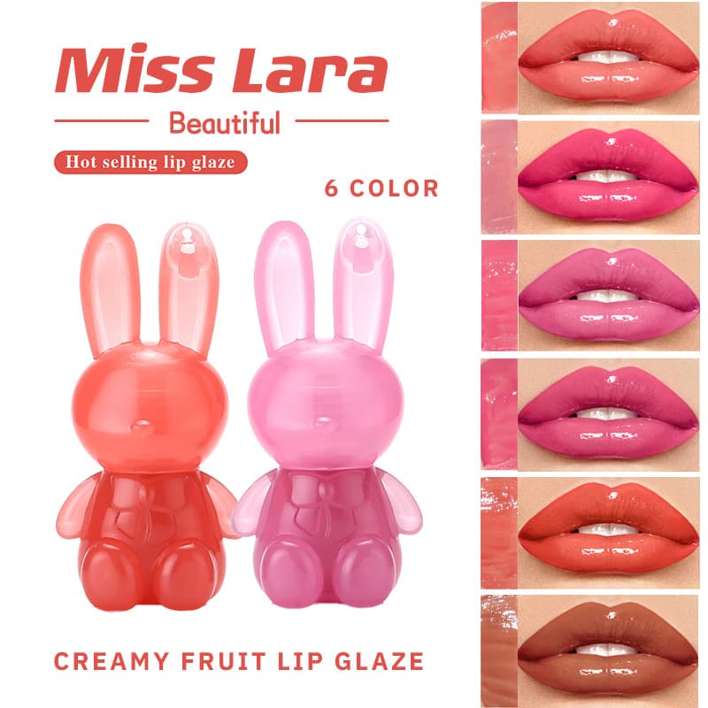 Cross-border MISS LARA Mirror Lip Gloss 6-Color Plumping Lip Gloss Moisturizing Candy Color Water-Gloss Lip Glaze In Stock