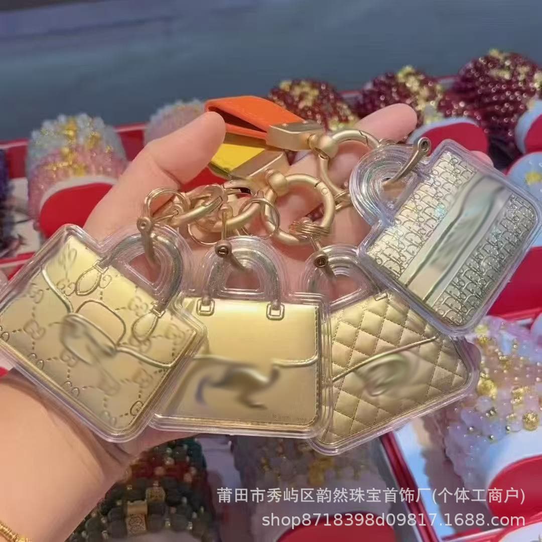 Gold bag pendant Chinese Valentine's Day gift mobile phone keychain souvenir gift for girlfriend and best friend wholesale