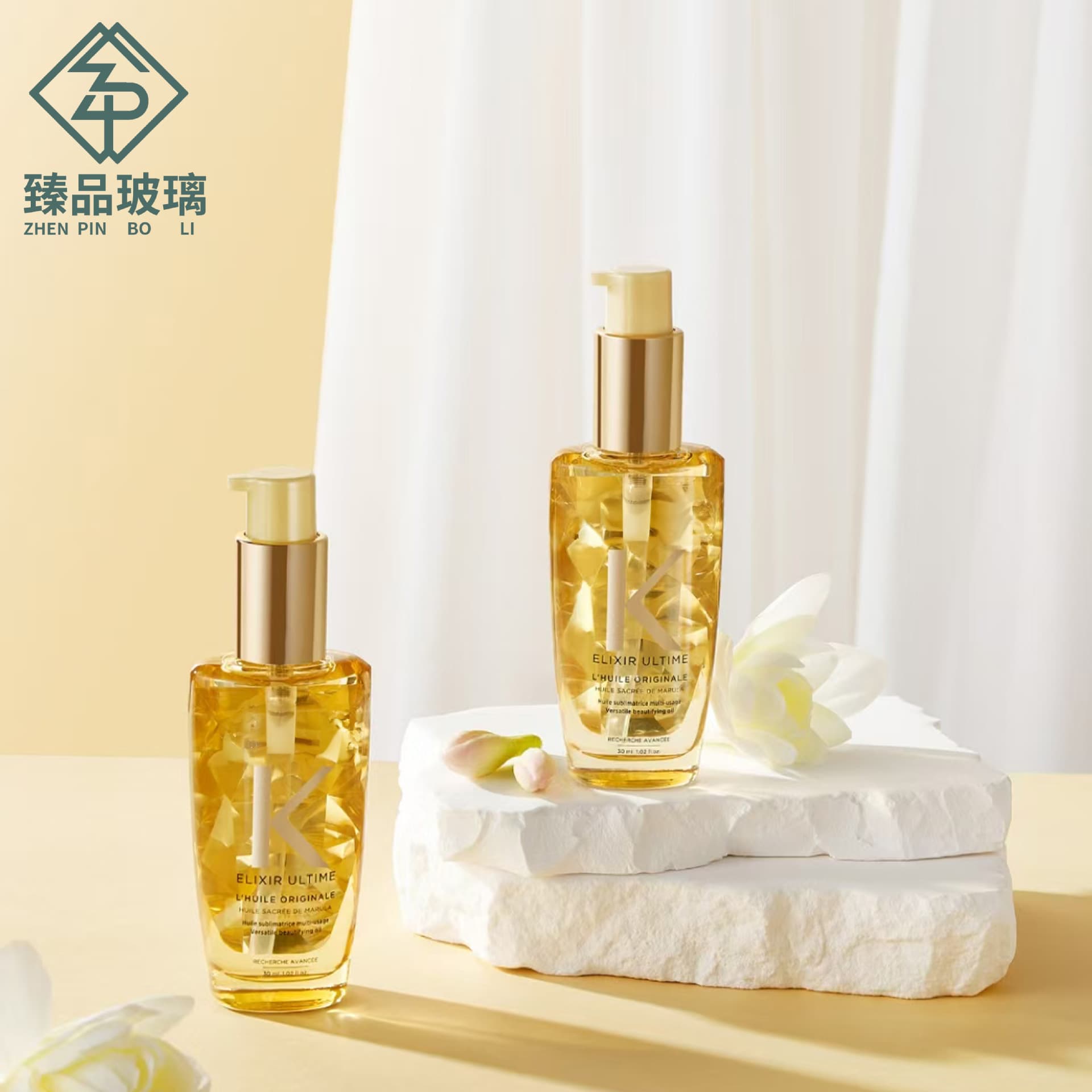 Kasitong Style Hair Oil Glass Bottle Black Diamond Hair Care Essential Oil Bottle 100ml Hair Oil Glass Bottle