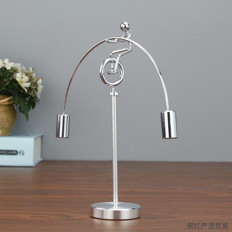 TikTok Same Style Newton's Cradle Metal Tumbler Creative Iron Man Ornament Graduation Gift for Classmates Birthday