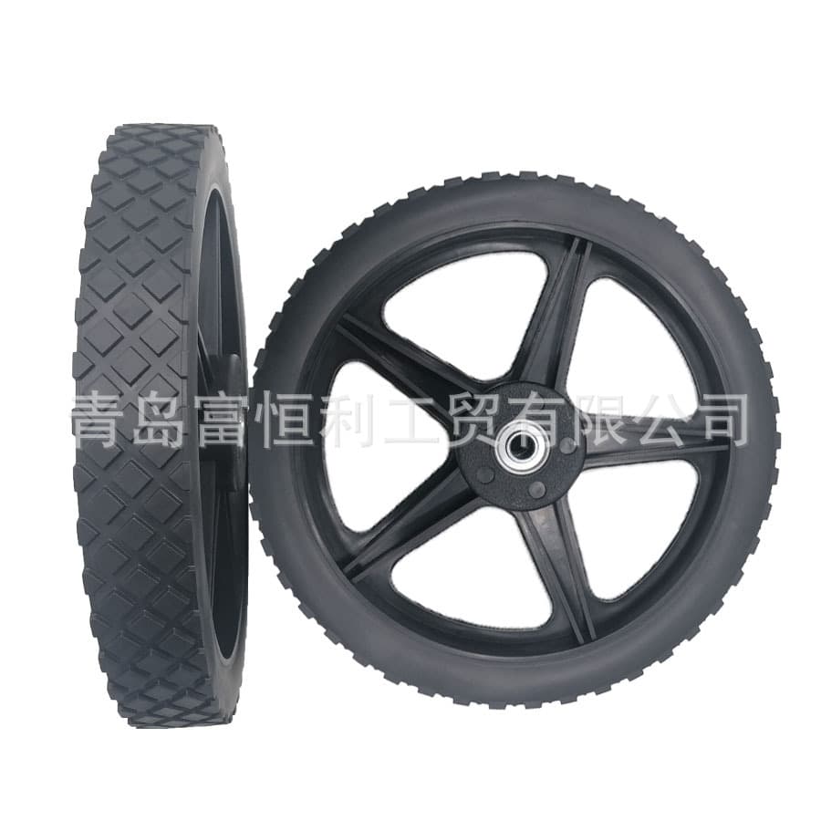 Factory Direct 12-inch PVC Wheel Rubber-coated Plastic Wheel Washer Power-assisted Cart Caster Micro Tiller Solid Tire