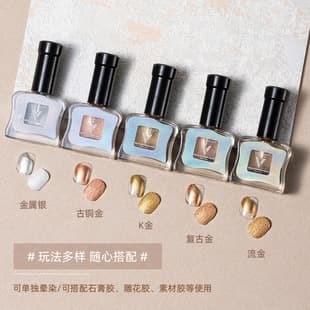 Metal Splash Liquid 2025 New VINIMAY Bubble Splash, Ink Splash Gradient Amber Water Splash Liquid for Nails