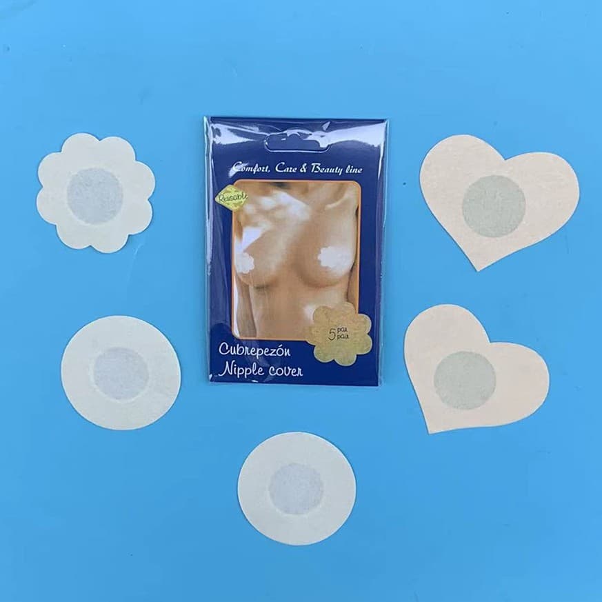 Disposable Non-Woven Paper Card Packaging Breast Pads, Anti-Nipple Show Breathable Non-Woven, Nipple Covers, Invisible Breast Pads