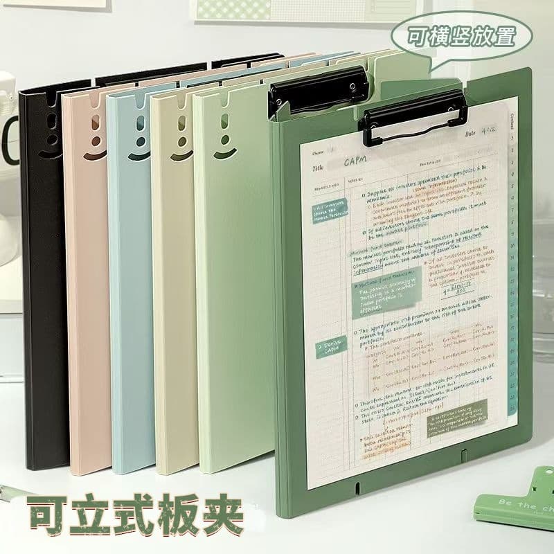 A4 Standing File Folder Secretary Clipboard Writing Board for Office Student Exam Paper Storage