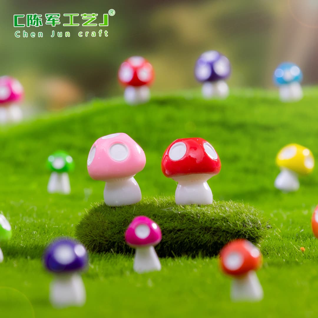 Moss Micro Landscape Creative Color Simulation Small Mushroom Gardening Landscaping Material DIY Decoration Accessories Small Ornaments