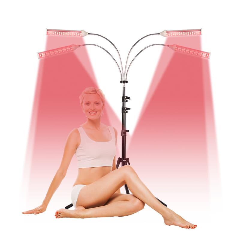 Cross-Border Telescopic Floor Beauty Lamp Beauty Tripod Red Light Red Line 660+850 Far Infrared Therapy Lamp