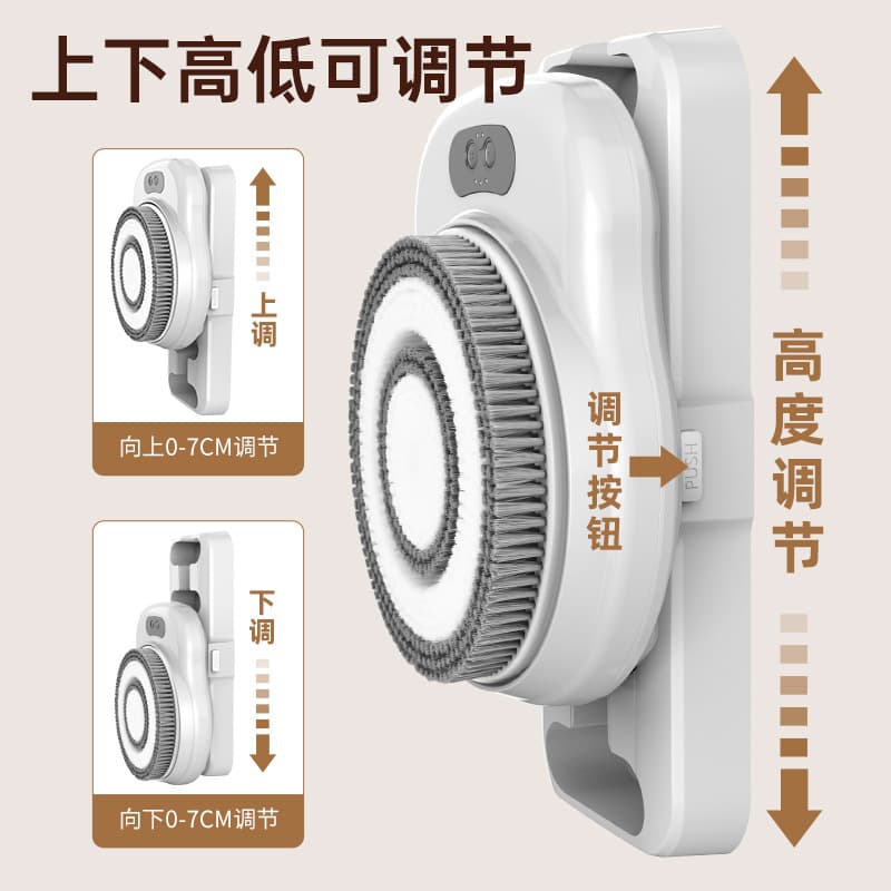 Electric Bath Scrubber Full Automatic Back Scrubbing Shower Brush Wall-Mounted Bathing Device
