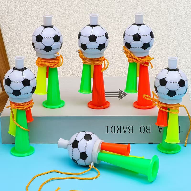 Creative soccer horn gift for children, wind instrument, sports meet cheering prop, plastic toy